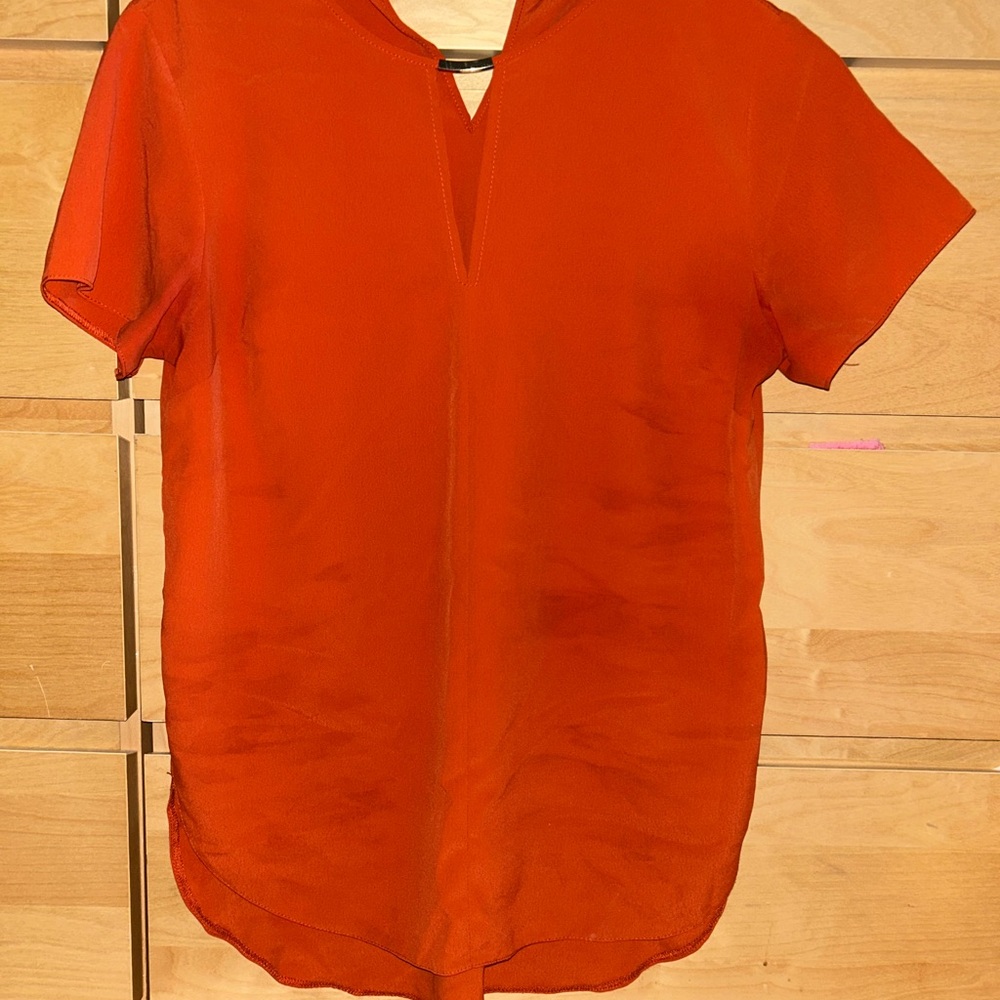 Women's Orange Short Sleeve Top